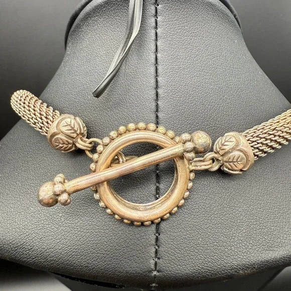 ✨ Stephen Dweck 1996 Signed Sterling Pendant Necklace | 16" Woven Chain - Picture 4 of 7